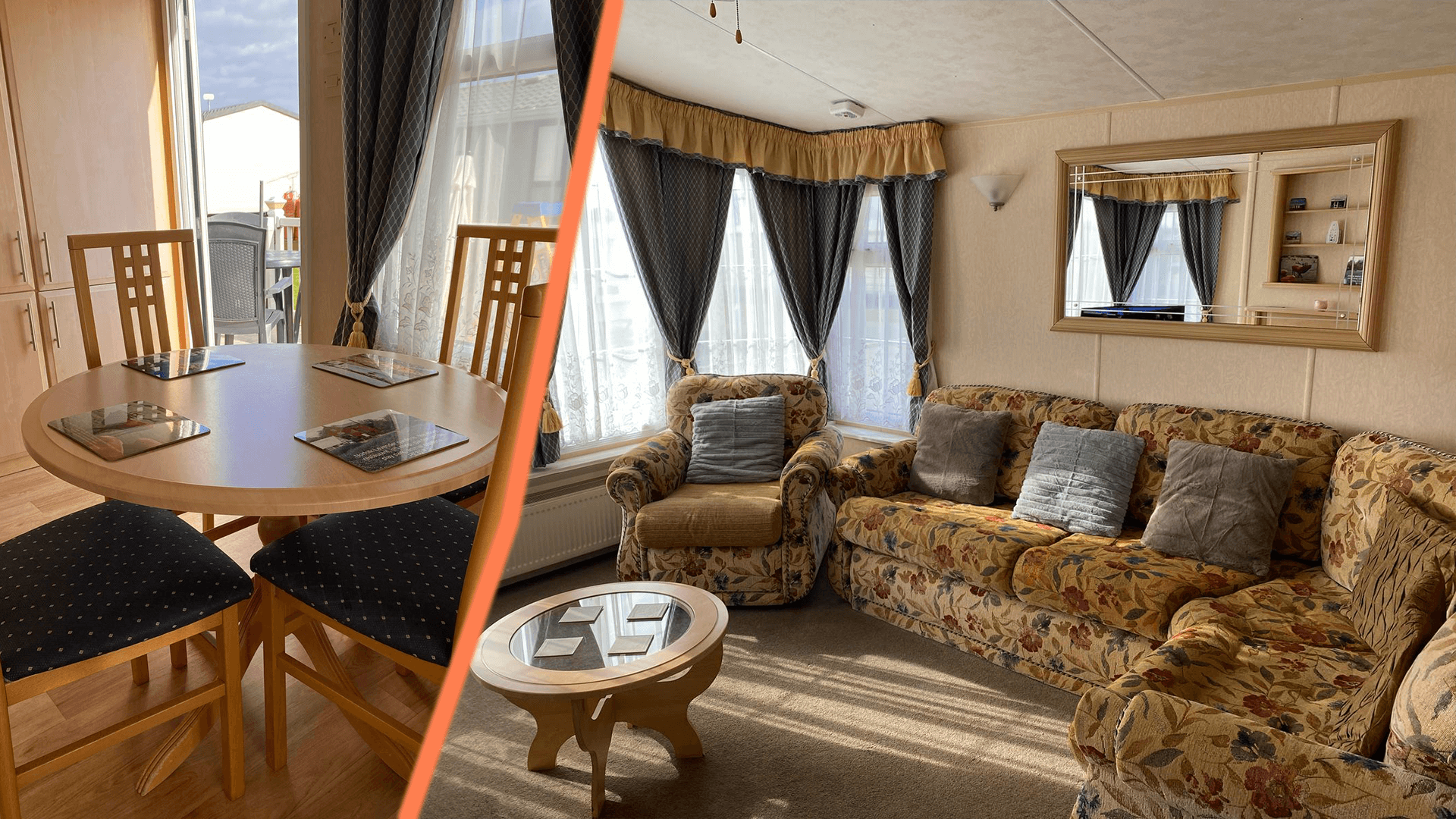 Comfortable dining area with living room view, perfect for family meals, or kick it back on the sofa to chill out and watch a movie